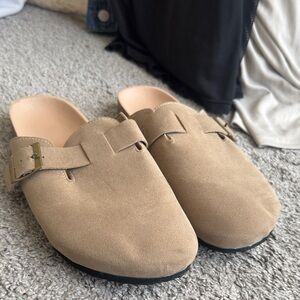 Men's Tan Suede Slip-On Shoes